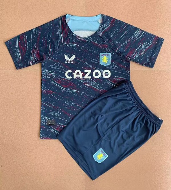 Kids-Aston Villa 23/24 Concept Navy Blue Soccer Jersey